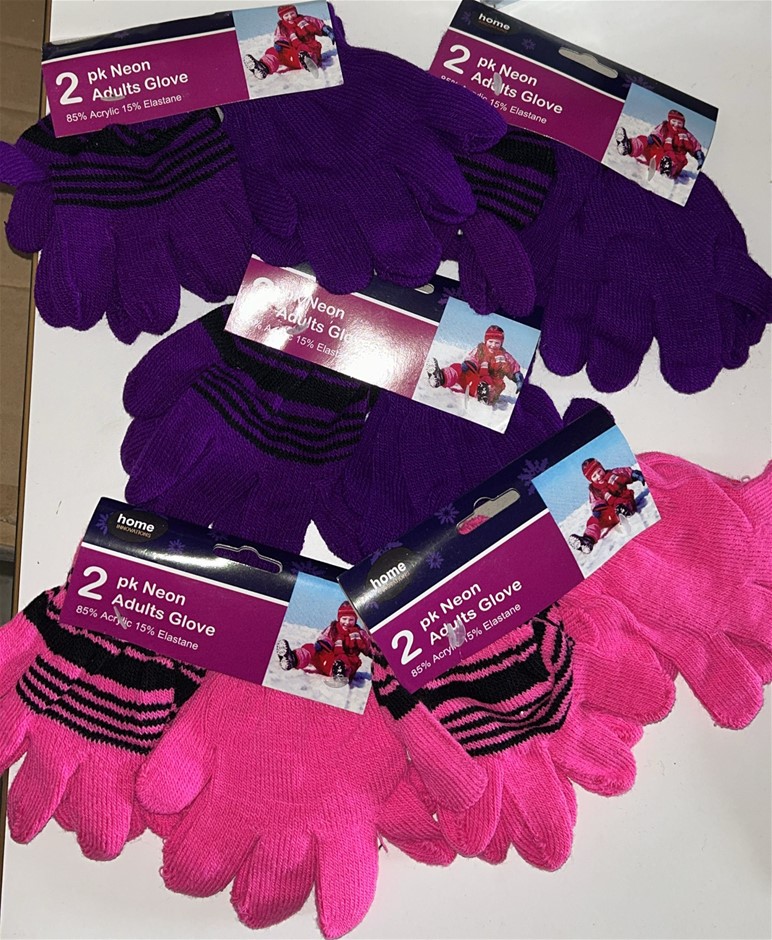 5x 2pk Neon Gloves