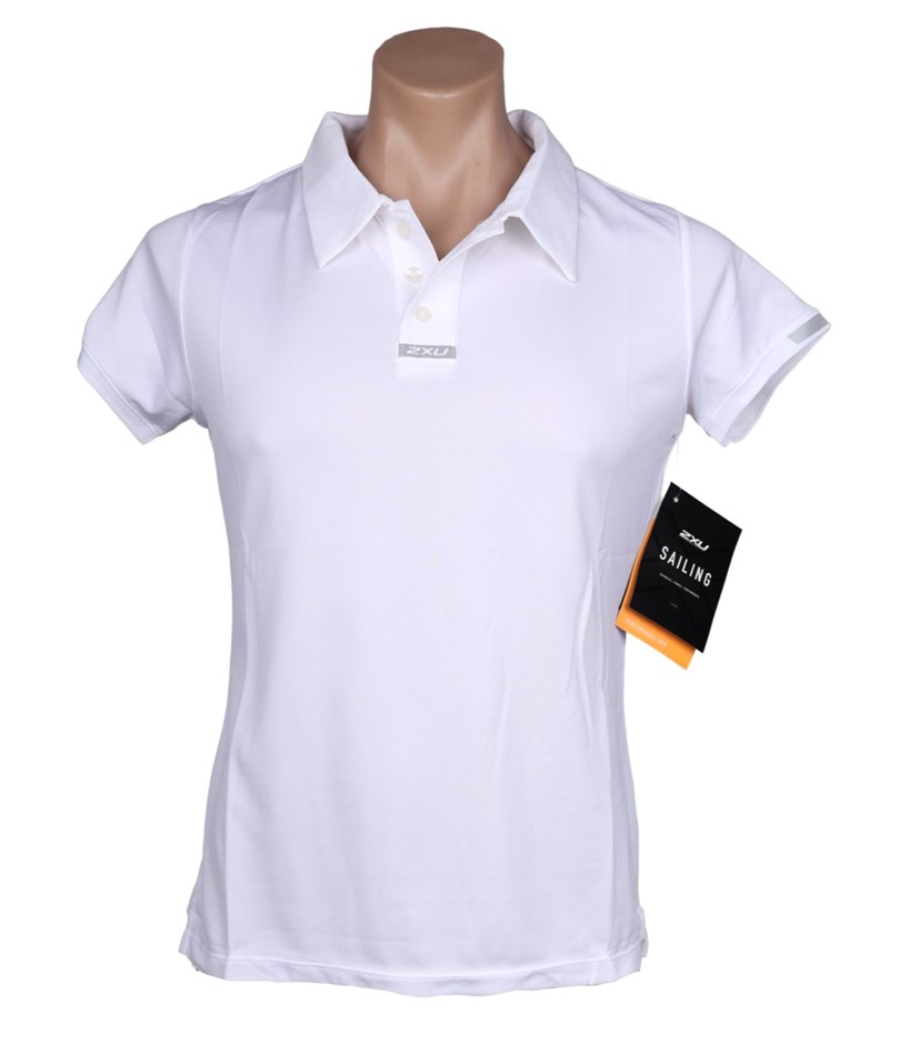 4 x 2XU Women's Performance Polo Shirt, Size S, White/Reflective. Buyers N