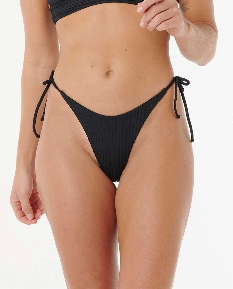 RIP CURL Women's Premium Surf Bare Coverage Bikini Bottom, Size S, Black. R