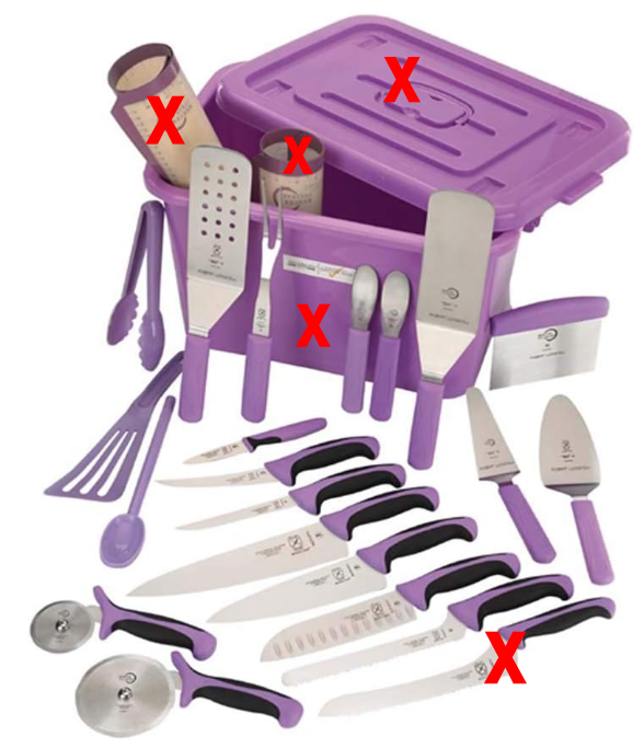 Mercer Culinary Allergen Safety Kit, Purple. NB: missing some parts, see ph