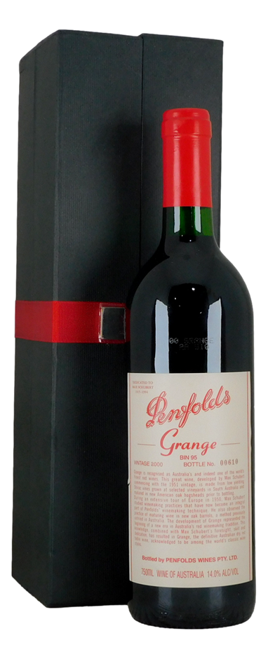 Penfolds Bin 95 Grange 2000 (1x 750mL) SA.