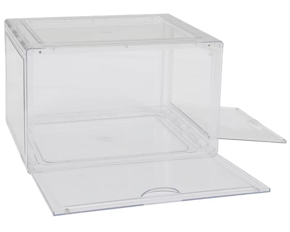 2 x SIGNATURE 4pk Stackable Shoe Boxes. NB: Not in original packaging, some