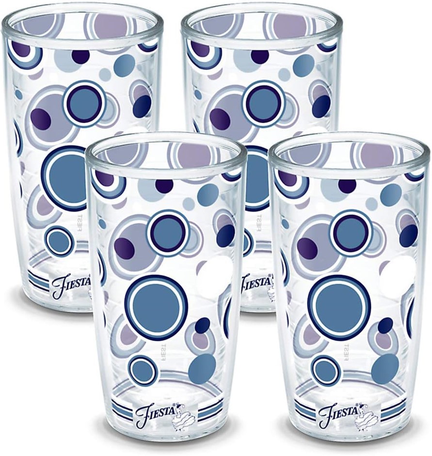 TERVIS 1097521 Fiesta - Lapis Dots Insulated Tumbler, No Lid, Tritan, Clear
