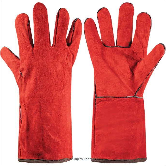 12 X SITESAFE General Handling Welders Gauntlet Size 11, Cotton Fleece Line