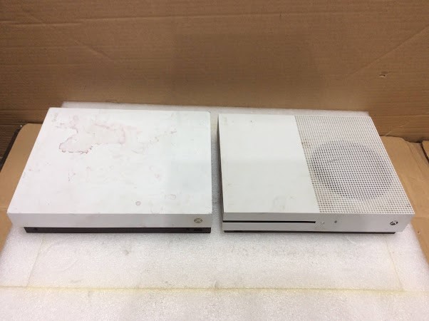 Microsoft Xbox One S 1681&Xbox One X 1787 Consoles (Lot of 2)