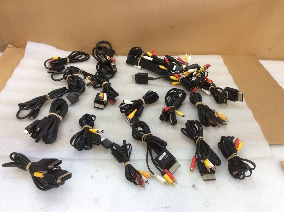 Mixed AV Composite Video Audio Cables Lot