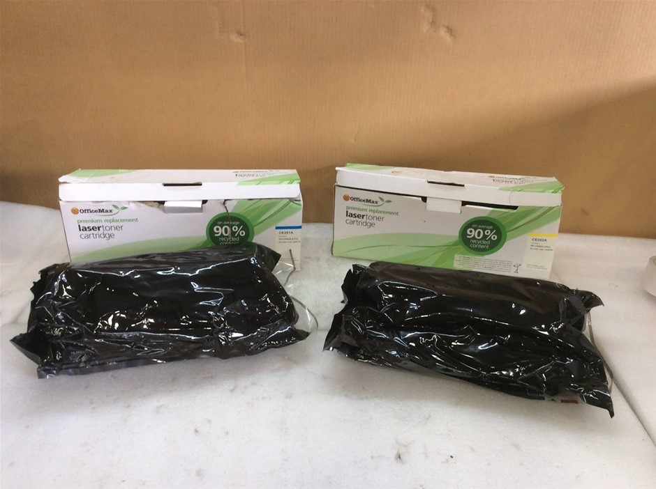 OfficeMax CE252A & CE251A Premium Replacement Laser Toner Cartridges for HP