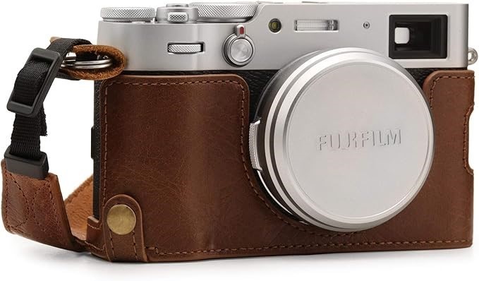 MegaGear Ever Ready Genuine Leather Camera Half Case Compatible with Fujifi