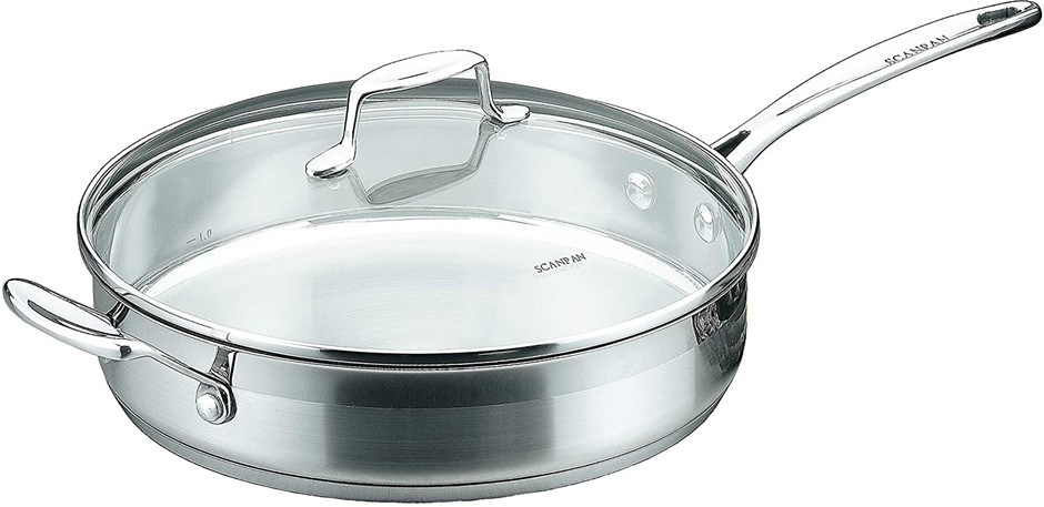 SCANPAN SP71102800 Impact Saute Pan, 28cm Diameter, Silver.