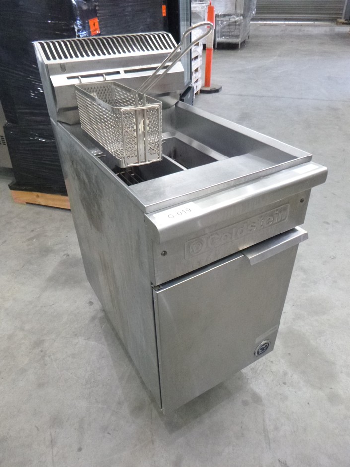 Goldstein VFGTL Stainless Steel Freestanding Gas Split Pan Deep Fryer