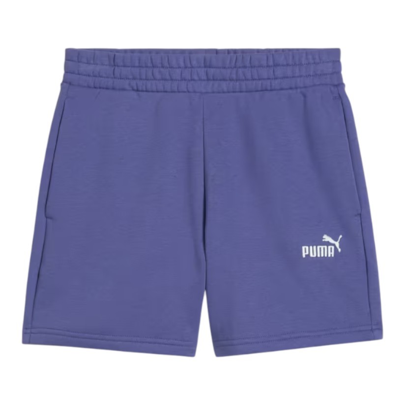2 x PUMA Women's ESS Small No1 Logo 5" High Waist Short, Size XS, Blue Crys