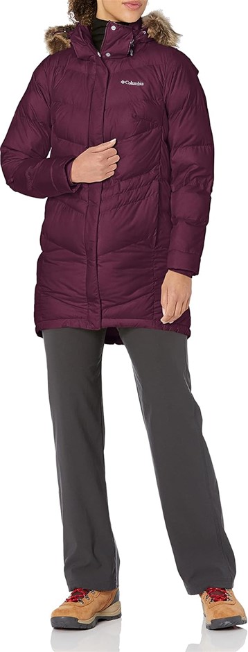 COLUMBIA Women's Peak-To-Park Mid Insulated Jacket, Size XS, Black Cherry (