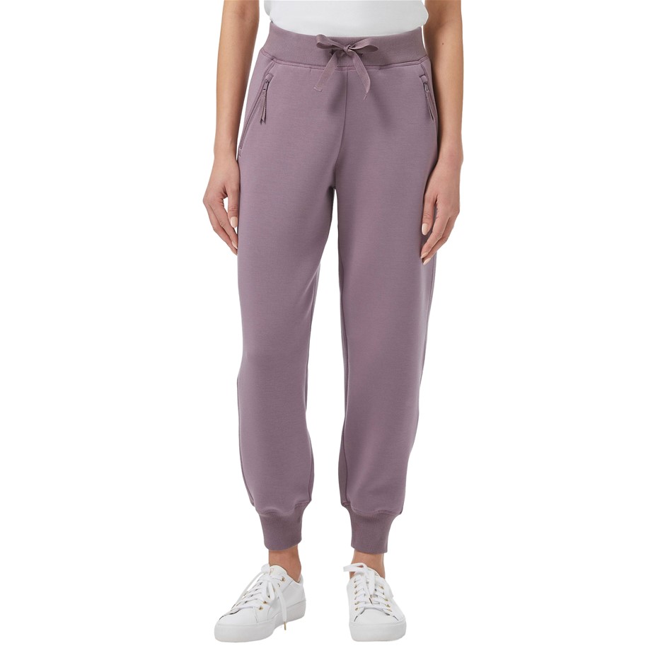 SIGNATURE Women's Soft Active Jogger, Size L, Purple. Buyers Note - Discou