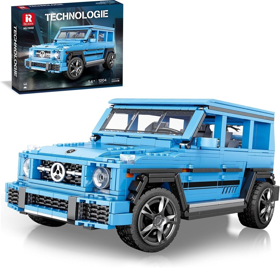 Reobrix 11032 Benz G-Class Toy Car Building Blocks, 1:16 Scale Model Car Ki