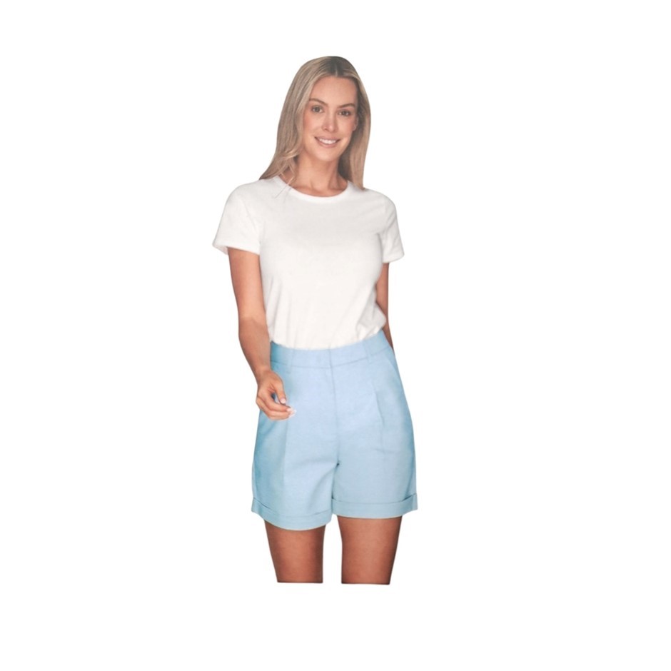 2 x ADVENT Women's Tailor Pleated Shorts, Size S, Forever Blue. Buyers Not