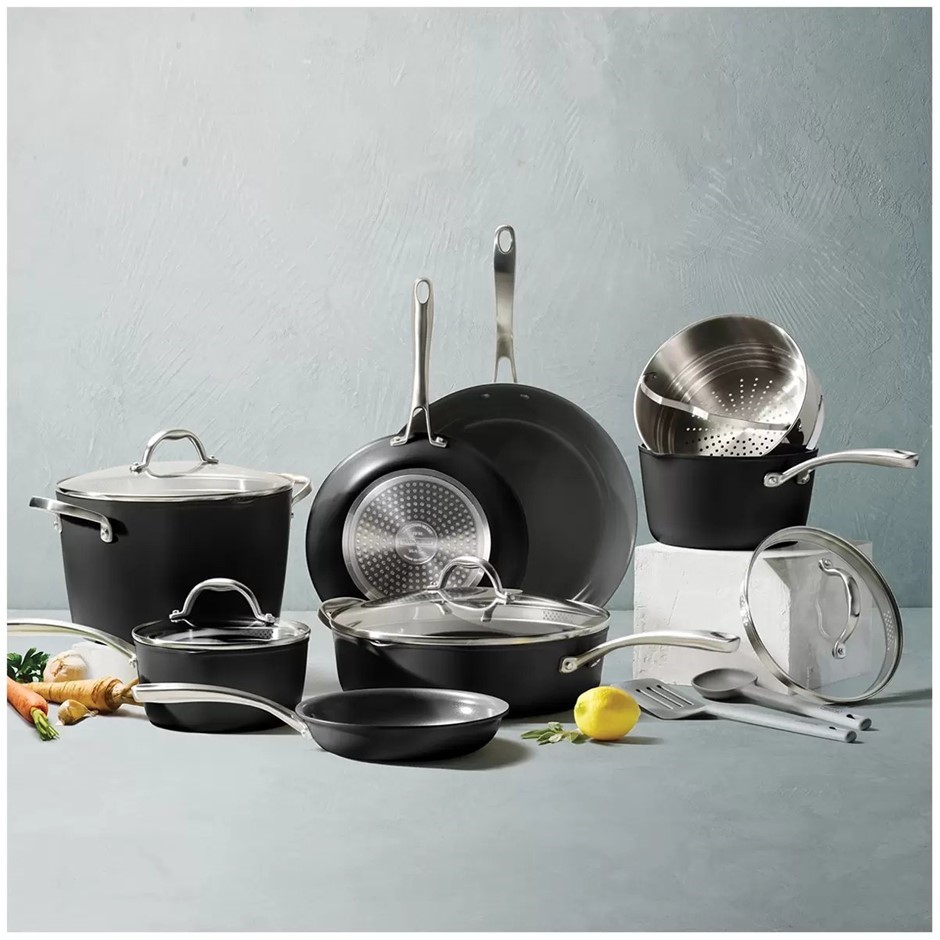 TRAMONTINA Ceramic Cookware Non-Stick 12 Piece Set. N.B: Used, not in origi