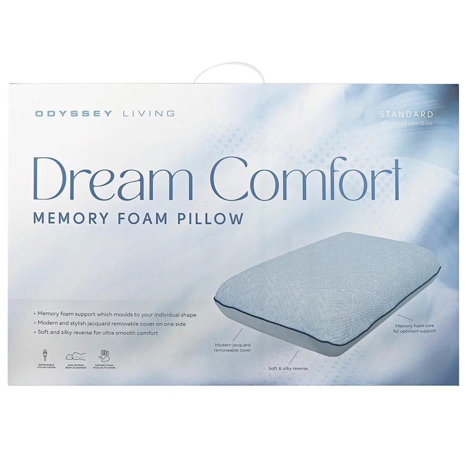 ODYSSEY LIVING Dream Comfort Memory Foam Pillow.