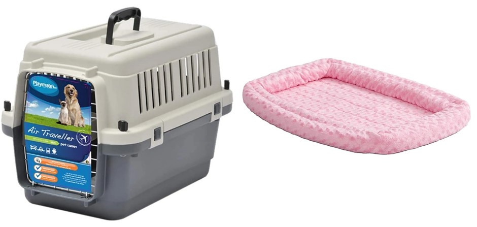 BUNDLE of 2 items: PLAYMATE Air Traveller (Mini 50 x 33 x 33cm, White & Gre