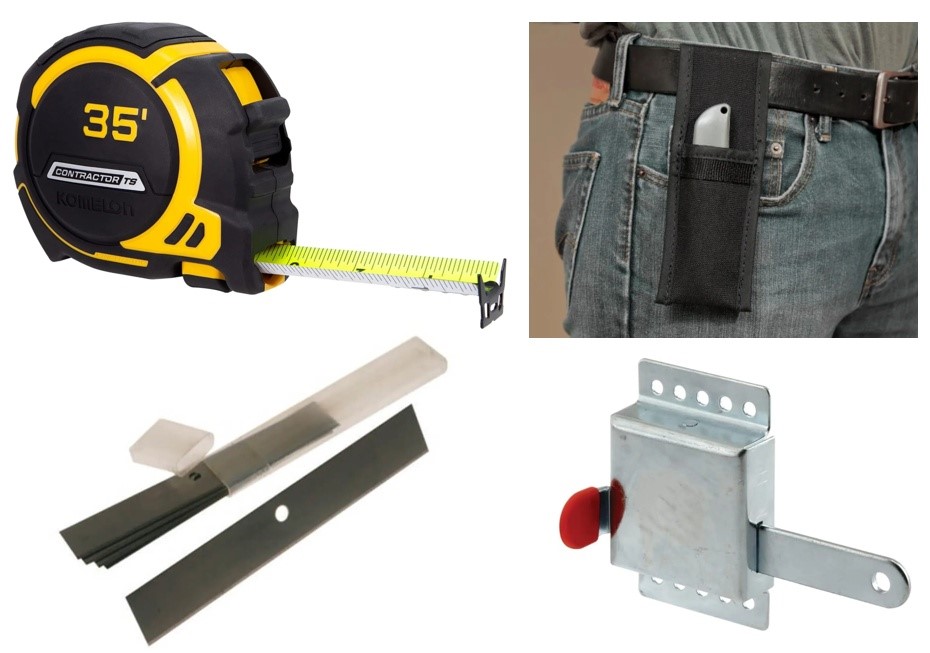 BUNDLE of 4: KOMELON 35' Tape Measure (Imperial) + OX Stripper Blades (5-Pa