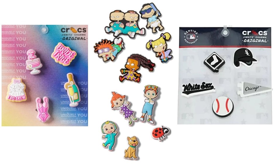 BUNDLE of 4: CROCS JIBBITZ NBA Rugrats (5-Pack) + CROCS JIBBITZ Bachelorett