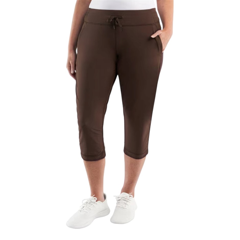 2 x SIGNATURE Women's Active Capri, Size XL, Brown.