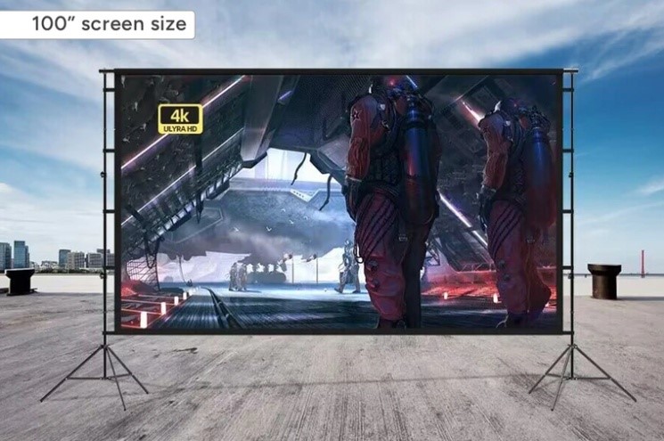 KOGAN 100'' Double Tripod Projector Screen with Stand. Brand New