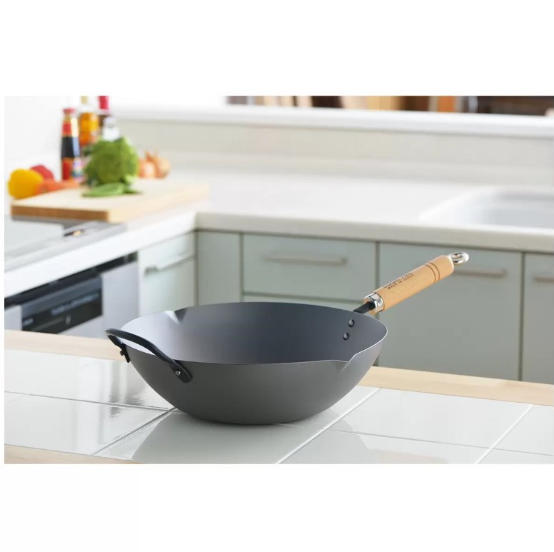Yoshikawa Carbon Steel Cook-Pal Wok 36cm. NB: No box
