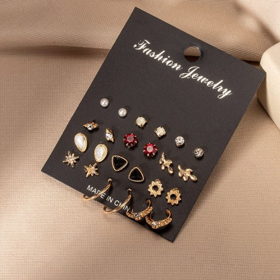 12 x Bulk Pack of Assorted Earrings