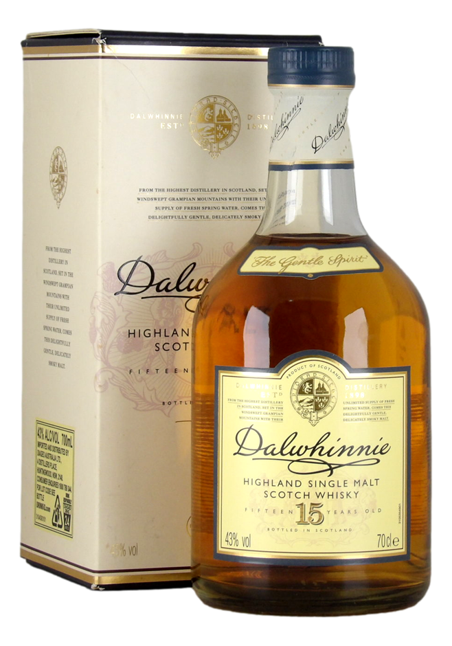 Dalwhinnie Highland Single Malt Scotch Whisky 15 Yrs (1x 700mL), Scotland.