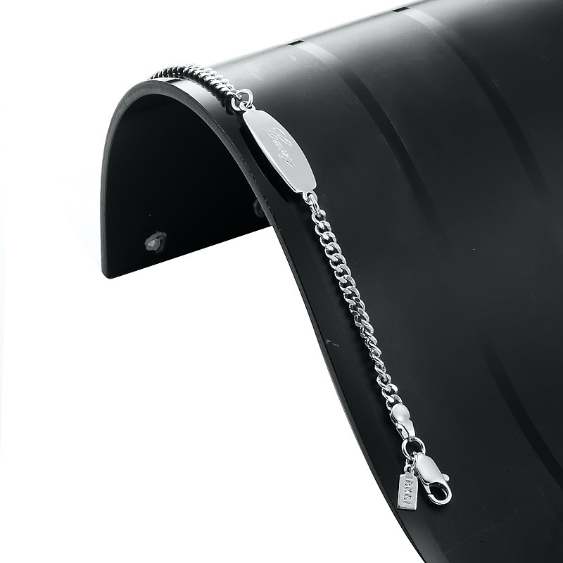 925 Sterling Silver Plated Baby ID Bracelet with Parrot Clasp - USA Made