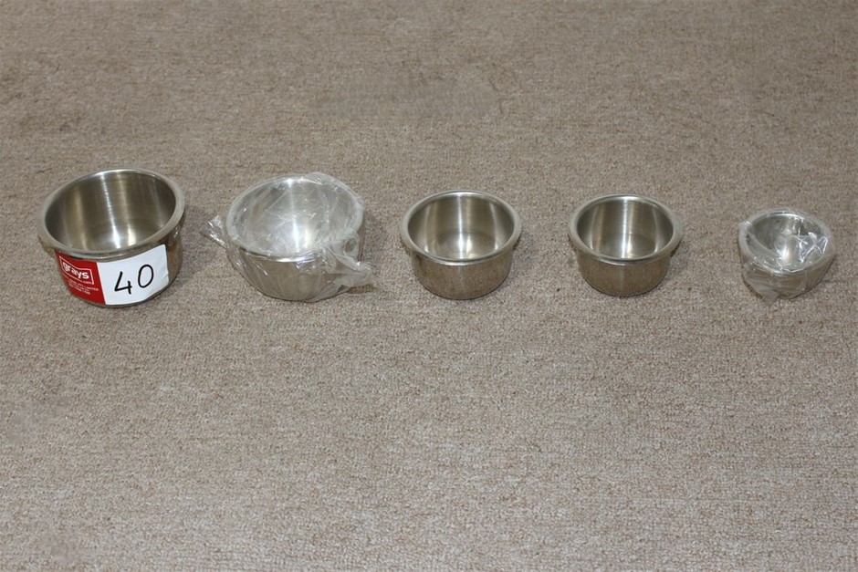 Five Brand New S/S Iodine Cups