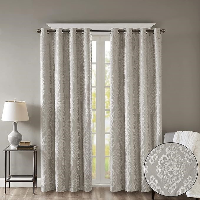 SUN SMART Mirage 100% Total Blackout Single Window Curtain, 50 x 108 Inch,