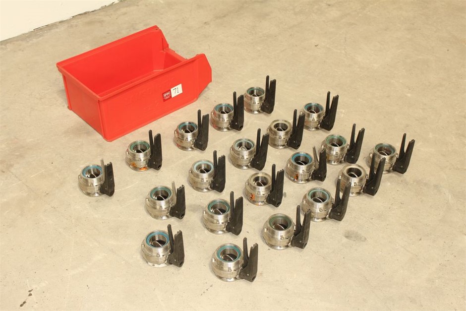Bucket of 50mm dia Keystone Valves