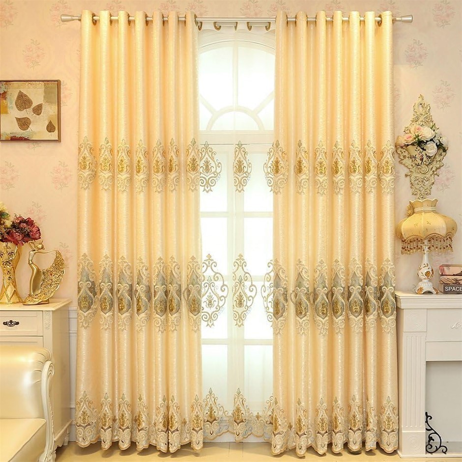 MYRU European Style Living Room Curtains, Room Darkening, Luxury Curtains f