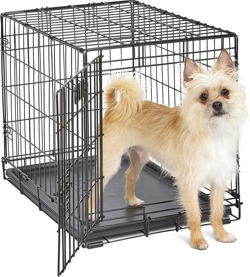 MIDWEST HOMES FOR PETS Newly Enhanced Single Door iCrate Dog Crate, Include