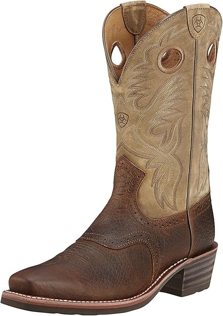 ARIAT BMVY9 Mens Heritage Roughstock Western Boot Earth/Brown Bomber US7