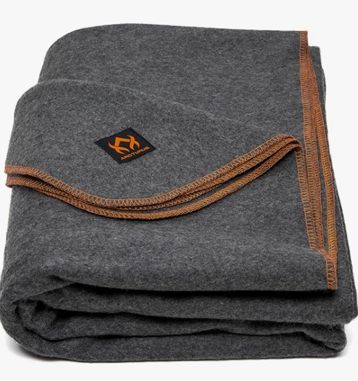 Arcturus Military Wool Blanket - Warm, Thick, Washable - Great for Outdoors