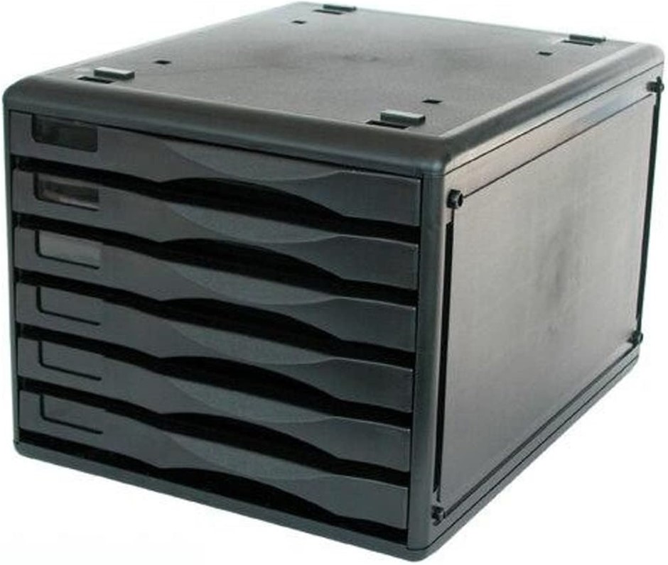 METRO 3439 Desktop Filing Drawers B4 6D, Black