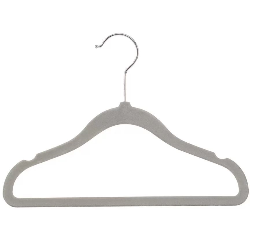 2X FLOCKED Pack of 25pc Ultra-Thin Non-Slip Kids Childrens Clothing Hangers