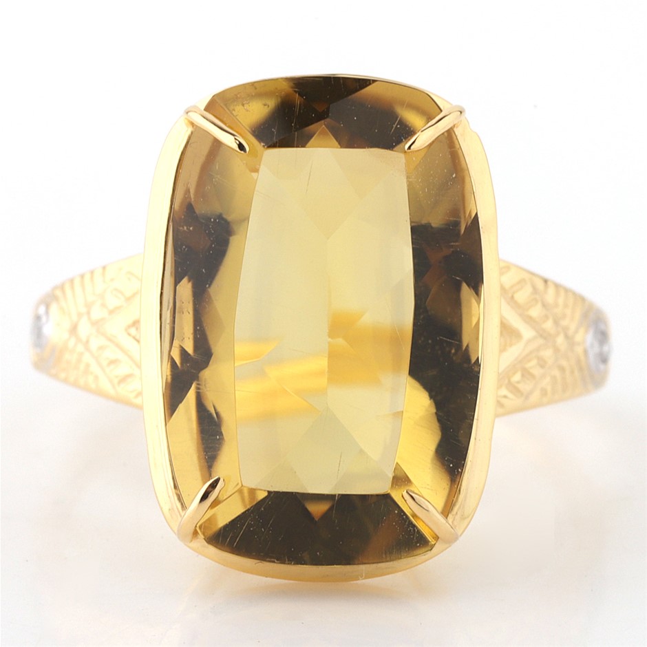 Yellow Gold Natural Ruby & Diamond Ring with Valuation