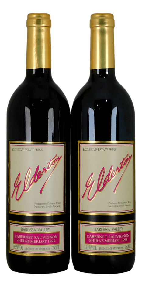 Elderton Cabernet Sauvignon Shiraz Merlot 1995 (2x 750mL), SA.