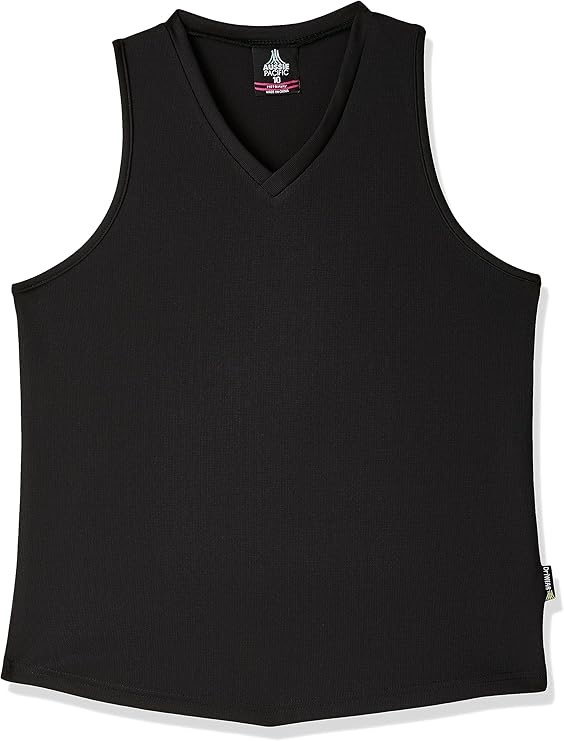 AUSSIE PACIFIC Women's Botany V Neck Singlet, Size 6, Black, 2107. Buyers
