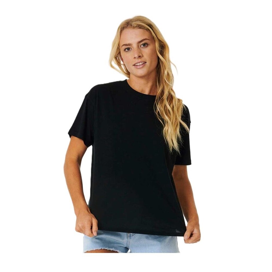RIP CURL Women's Classic Relaxed T-Shirt, Size S, Black. RRP: $50. Buyers