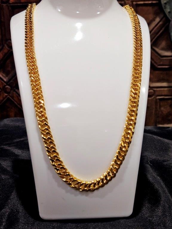 18k Italy Stamped Yellow Gold Filled Chain-Quality Guarantee-50cm