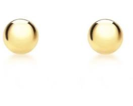 9K Yellow GOLD HLW 5mm BALL STUD EARRINGS