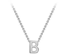 #1 9K WHITE GOLD INITIAL 'B' NECKLACE 38+5cm