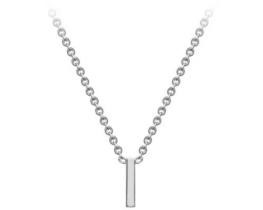 #1 9K WHITE GOLD INITIAL 'I' NECKLACE 38+5cm
