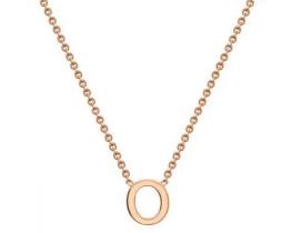 #1A 9K ROSE GOLD INITIAL 'P' NECKLACE 38+5cm