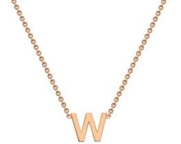 #1A 9K ROSE GOLD INITIAL 'X' NECKLACE 38+5cm