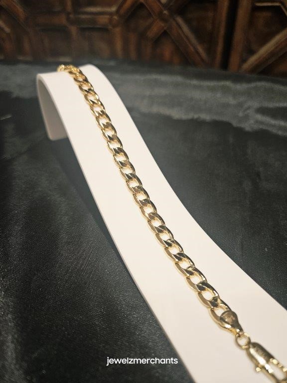 14k/Italy Stamped Yellow Gold Filled Bracelet -18.5cm